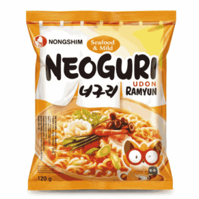 Ramen Neoguri Nongshim 120g Seafood & Mild coreano instantáneo con sabor a marisco